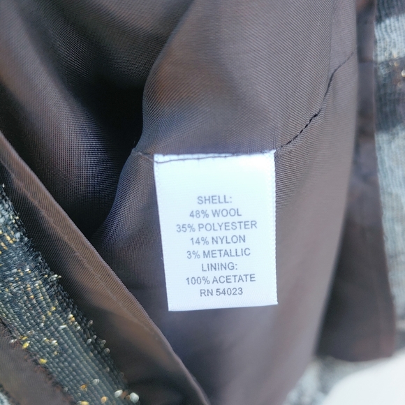 Banana Republic Metallic Wool Blend Sleeveless Lined Sheath Dress Sz 6 - Picture 6 of 6